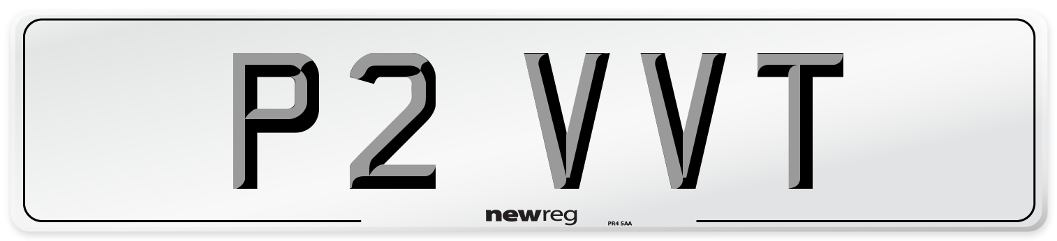P2 VVT Number Plate from New Reg